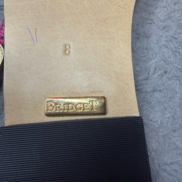 Bridget Genuine Leather Pink Minimal Thong Sandals Size 8 Bitte Style - Picture 5 of 5